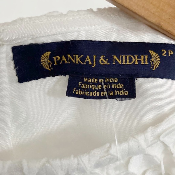 Pankaj and Nidhi Joelle white short sleeve dress 2 - Picture 13 of 14